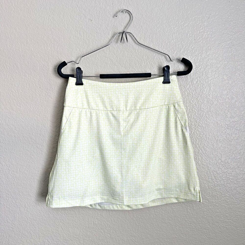 Adidas Golf Skort Womens Size XS Ultimate 365 Print Skirt White Geometric Gym